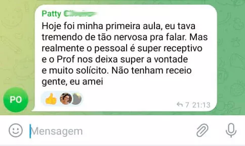 Curso A Jornada do Autodidata em Inglês depoimento e resultados de alunos