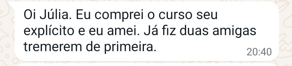 Curso Muito Além da Chupada depoimento e resultados de alunos
