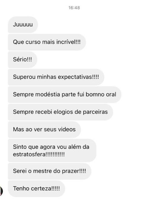 Curso Muito Além da Chupada depoimento e resultados de alunos
