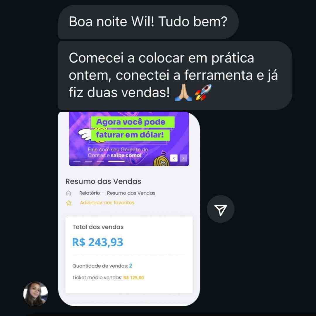 Ferramenta de Vendas Inteligente depoimento e resultados de alunos