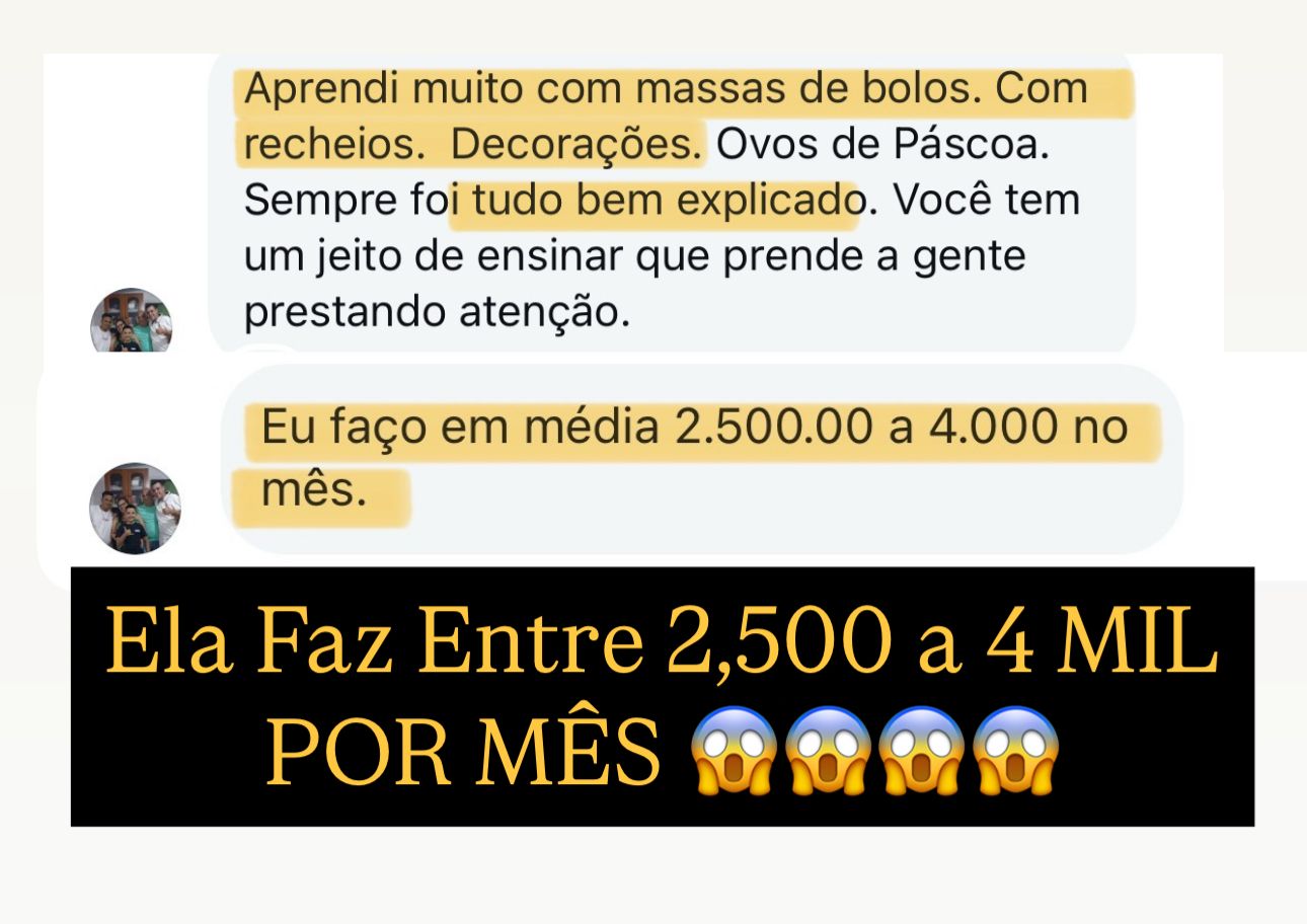 A Nova Era Slice Cake depoimento e resultados de alunos