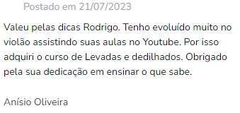 Curso Levadas e Dedilhados é bom? depoimentos de alunos