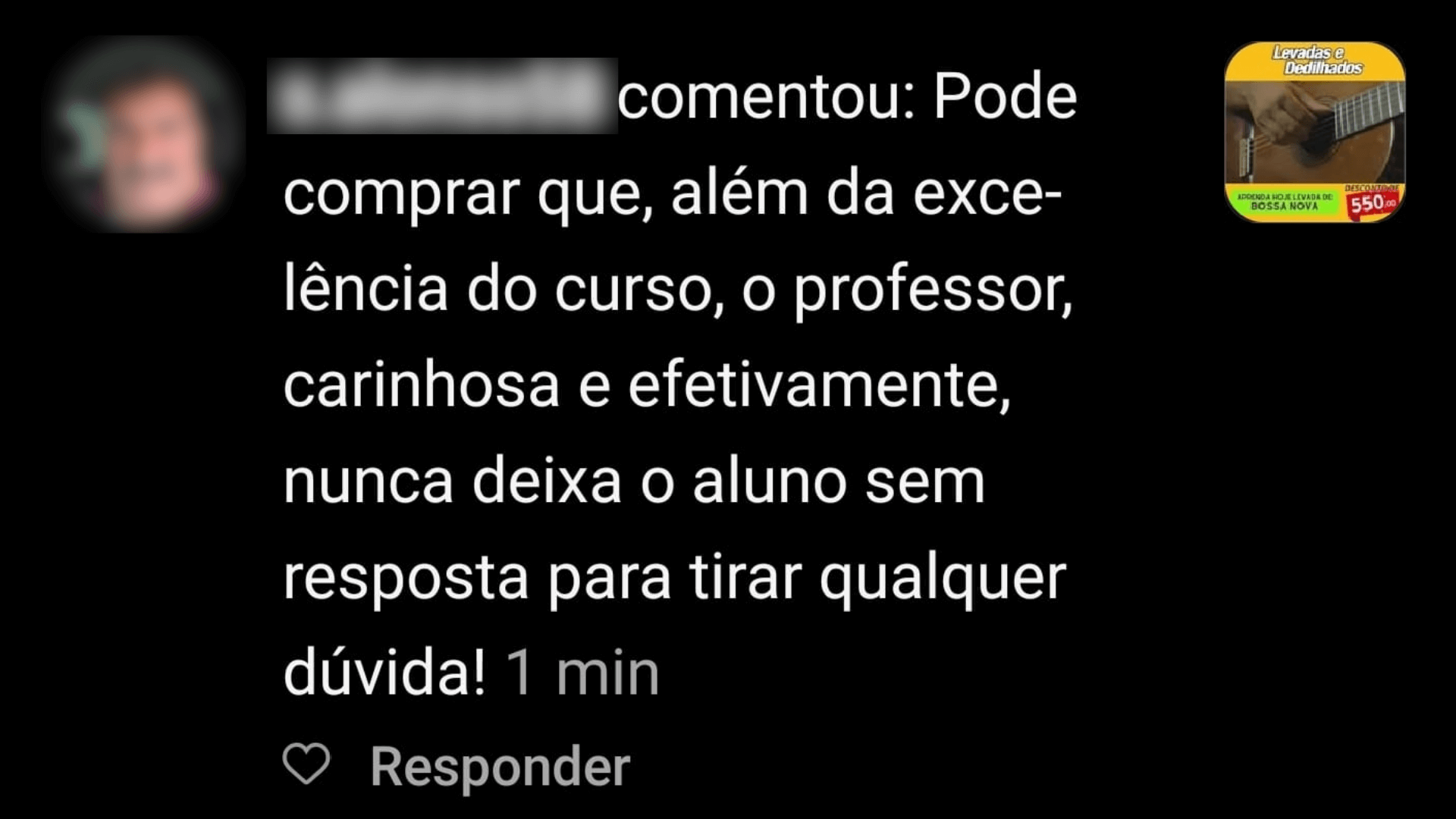 Curso Levadas e Dedilhados é bom? depoimentos de alunos