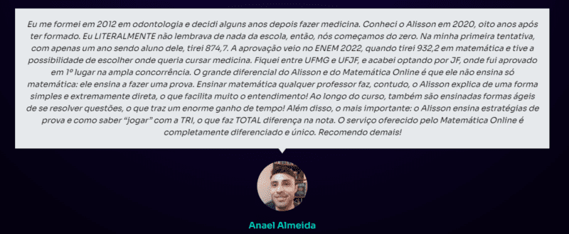 Curso Matemática Online do Alisson Marques é bom? depoimentos de alunos