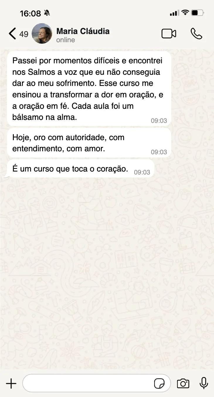 Curso O Poder dos Salmos: A Alma das Escrituras é bom? depoimentos de alunos