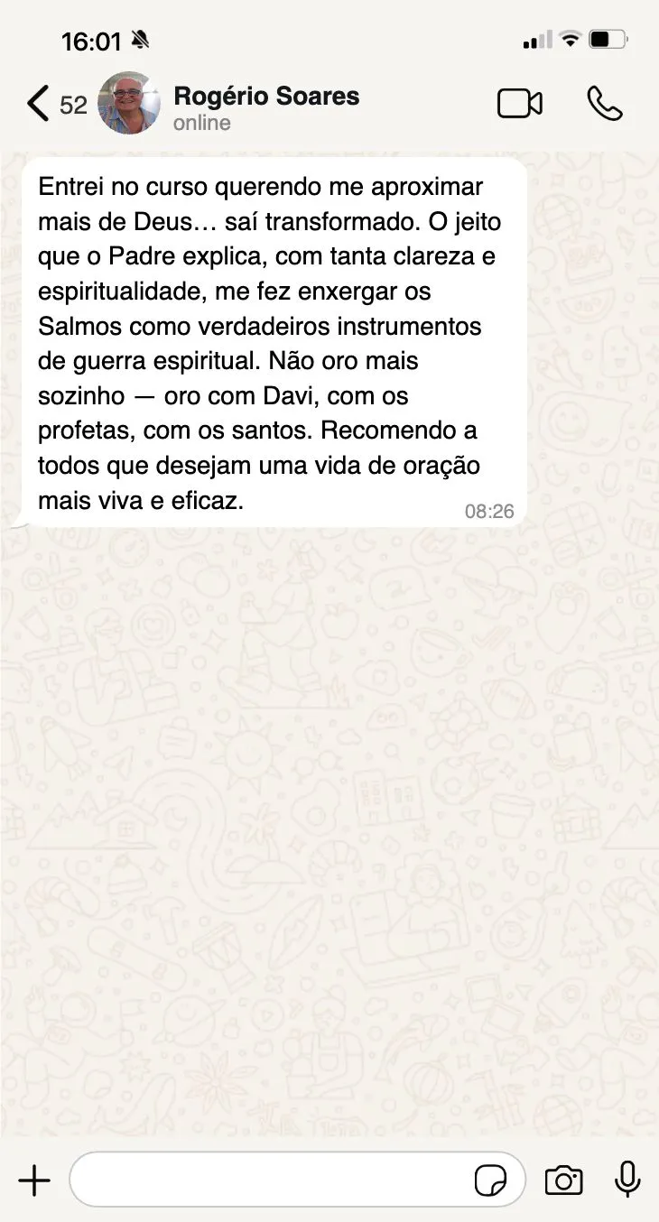 Curso O Poder dos Salmos: A Alma das Escrituras é bom? depoimentos de alunos