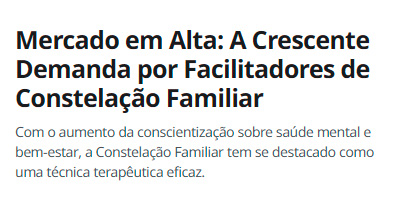 Curso de Constelação Familiar vale a pena comprar?