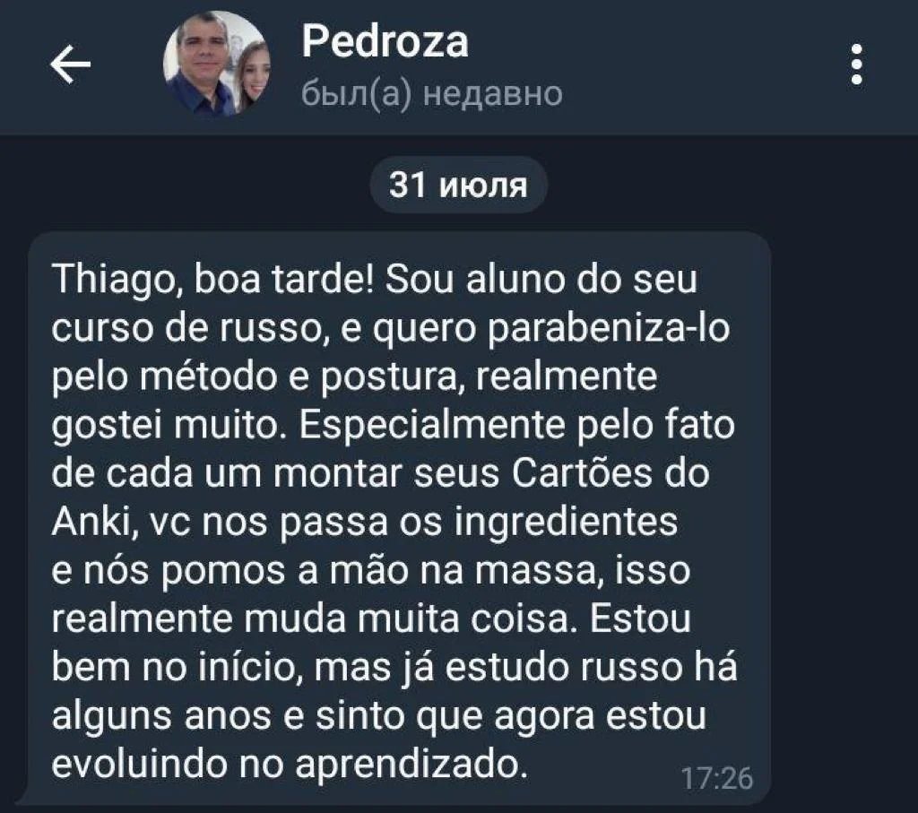 Curso de Russo Fluência Incondicional é bom? depoimentos de alunos