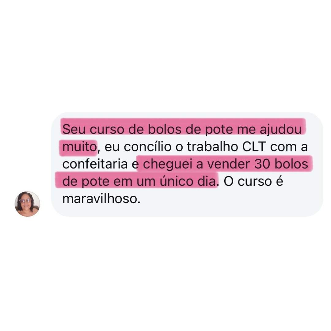 Curso O Novo Bolo no Pote é bom? depoimentos de alunos