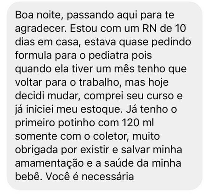Curso Como Aumentar a Produção de Leite Materno é bom? depoimentos de alunos