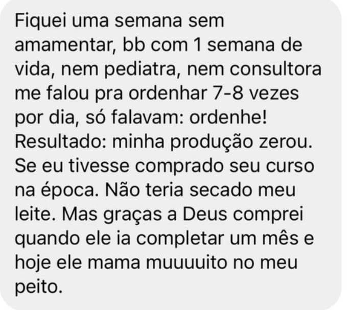 Curso Como Aumentar a Produção de Leite Materno é bom? depoimentos de alunos