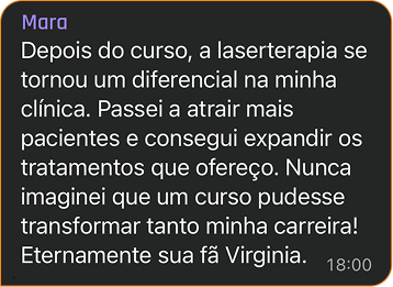 Curso de Laserterapia e Amamentação da Virginia Ferreira é bom? depoimentos de alunos