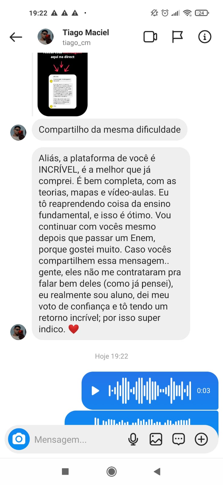 Repertório ENEM é bom? depoimentos de alunos