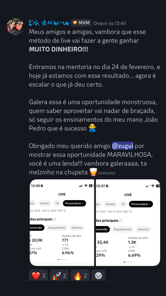 Mentoria LiveCode TikTok é bom? depoimentos de alunos